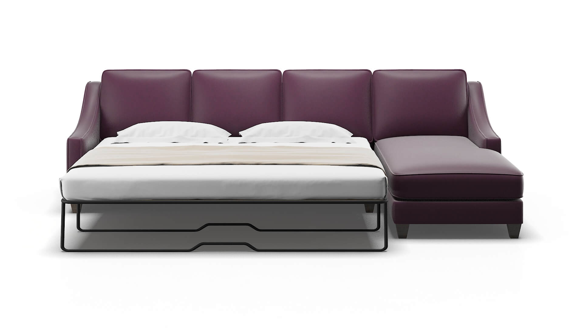 Sanda Bella Aubergine Panel Sleeper Espresso legs 1