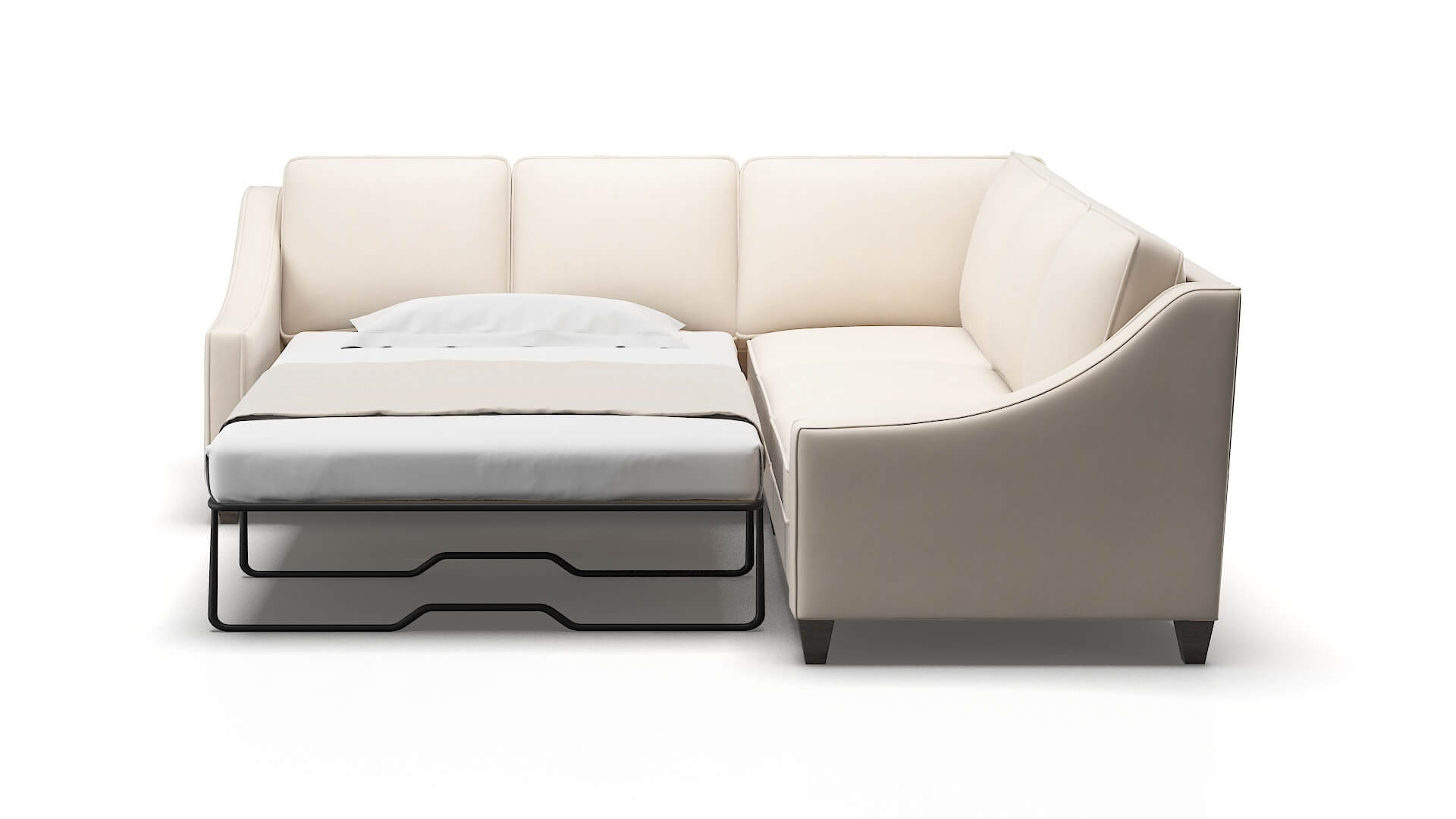 Sanda Bella Buckwheat Sectional Sleeper Espresso legs 1