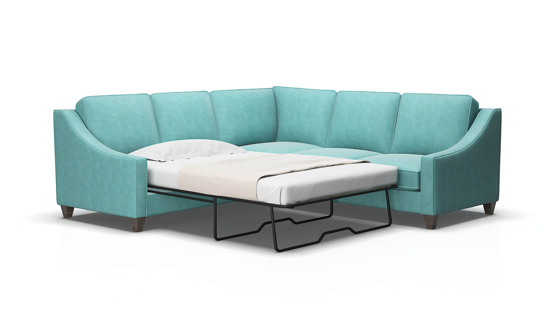 Sanda Bella Caribbean Sectional Sleeper Espresso legs 2