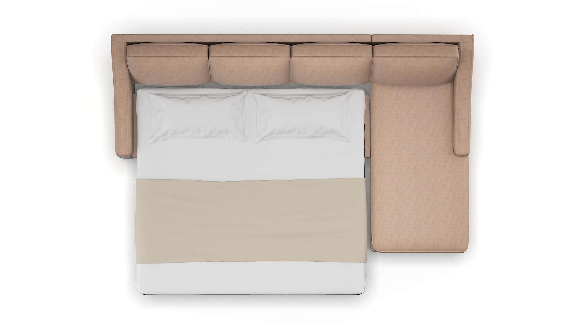 Sanda Bella Cocoa Panel Sleeper Espresso legs 3