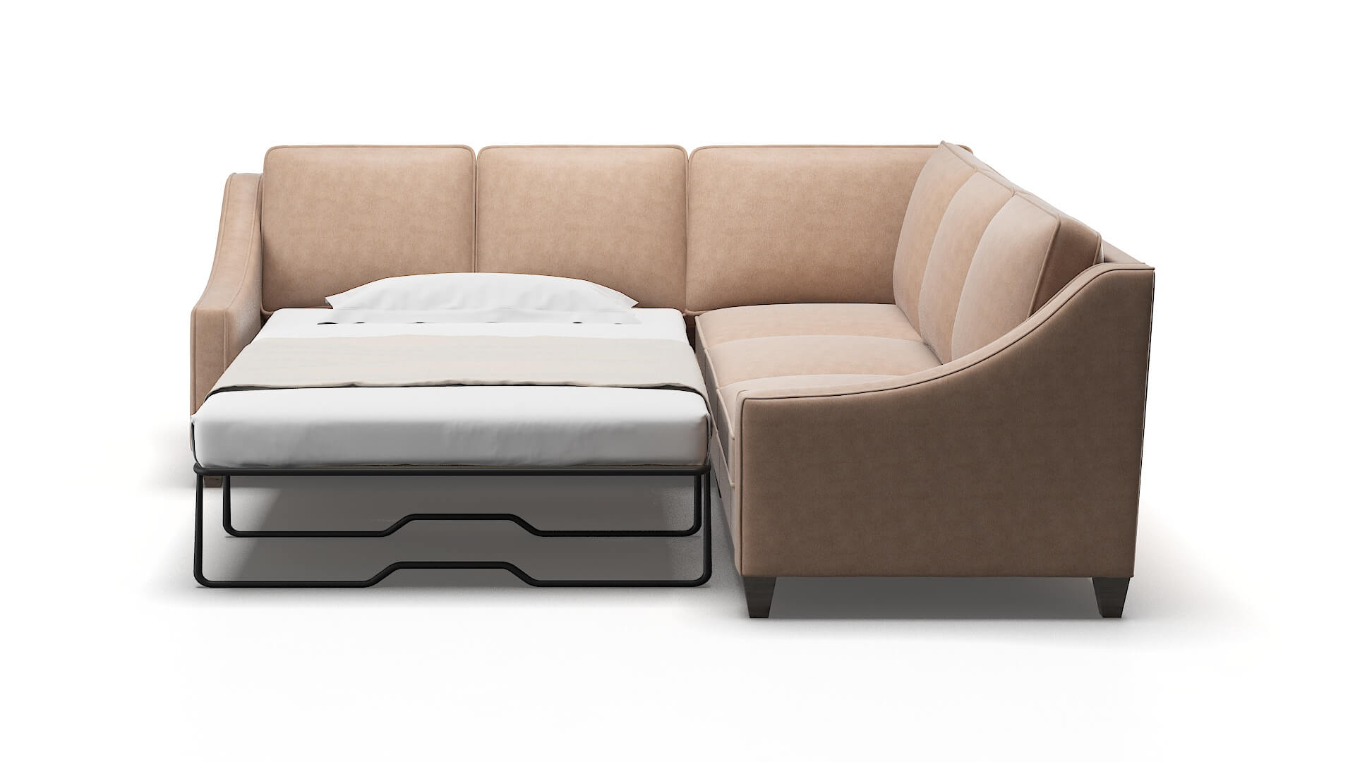 Sanda Bella Cocoa Sectional Sleeper Espresso legs 1