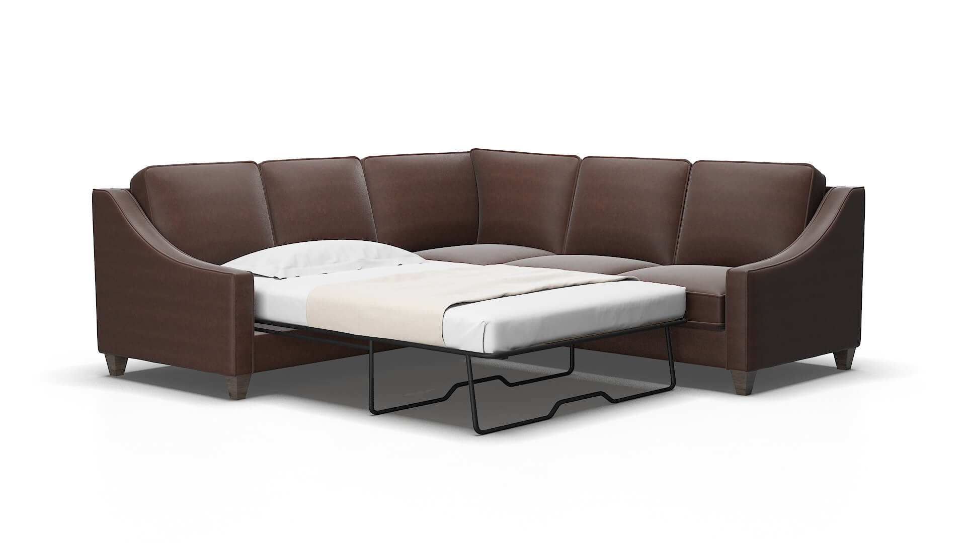 Sanda Bella espresso Sectional sleeper Espresso Legs  2