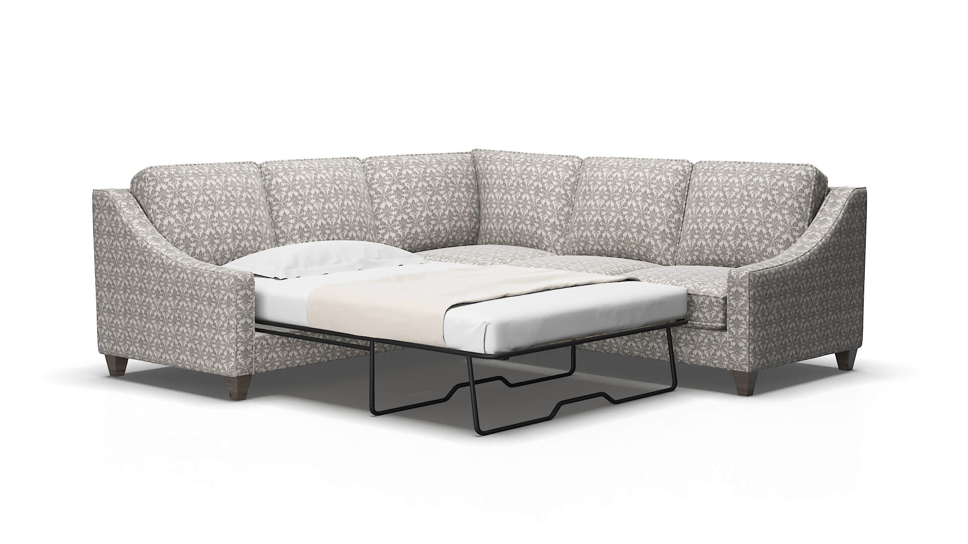 Sanda Bergamo dove Sectional sleeper Espresso Legs  2