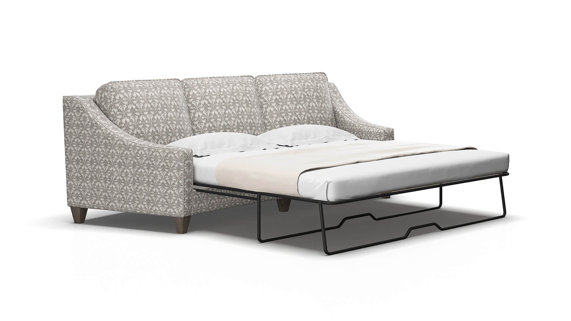 Sanda Bergamo dove Sofa sleeper Espresso Legs  2
