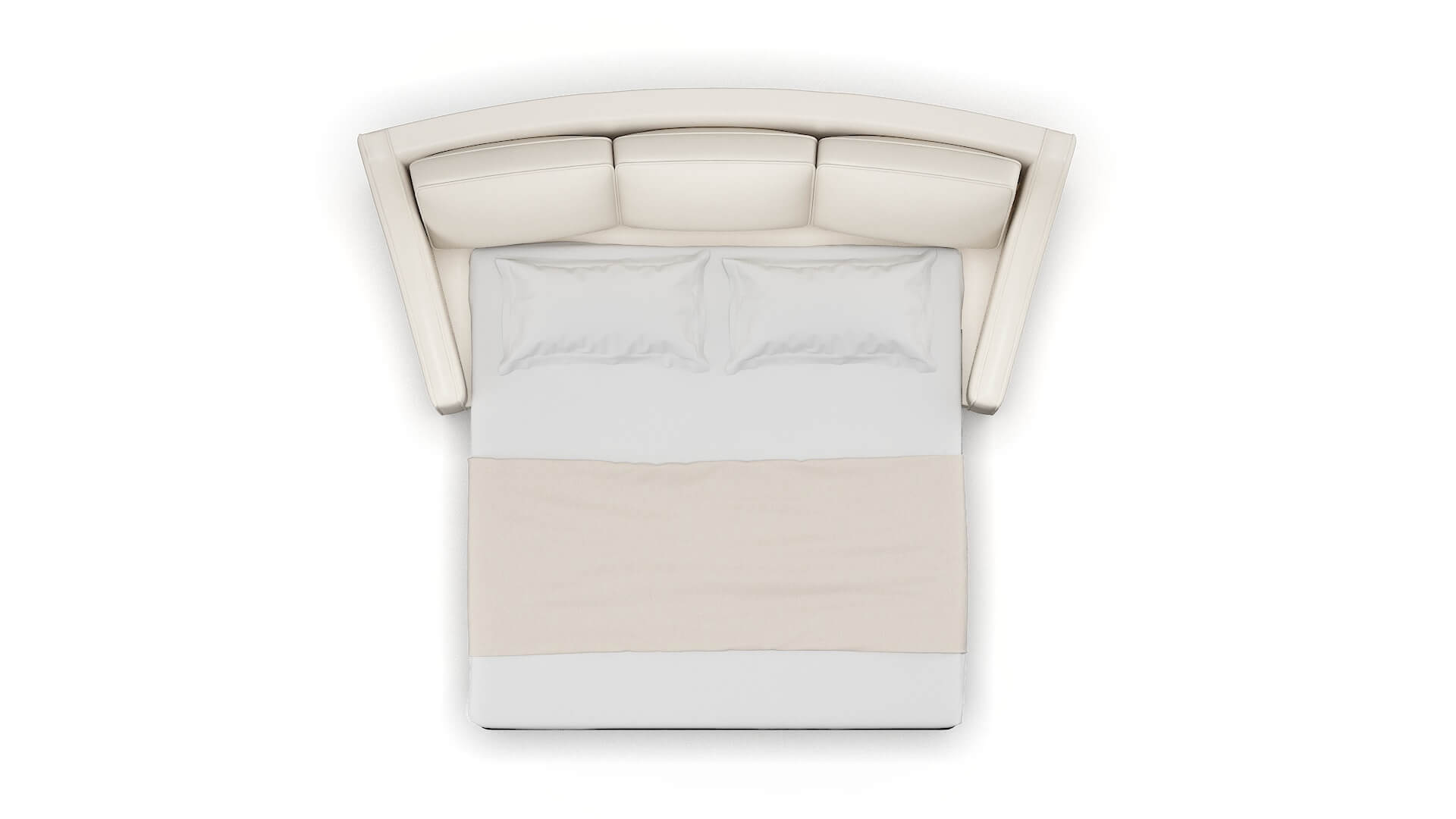 Sanda Blanche Milky Sofa Sleeper Espresso legs 3