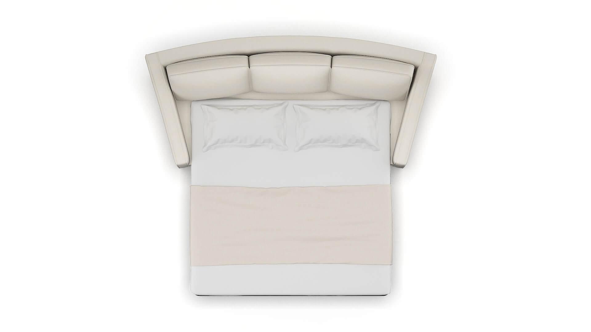 Sanda Bungalow Ivory Sofa Sleeper Espresso legs 3