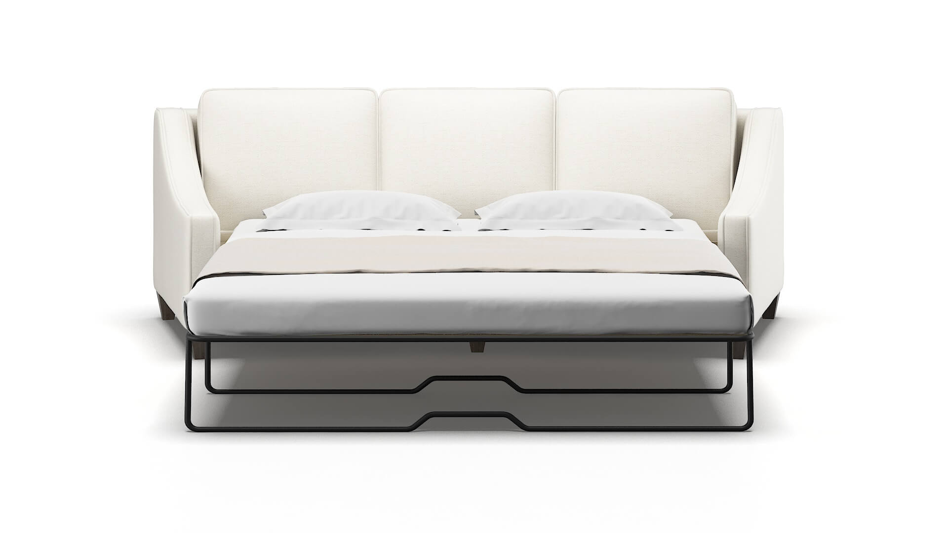 Sanda Catalina Ivory Sofa Sleeper Espresso legs 1