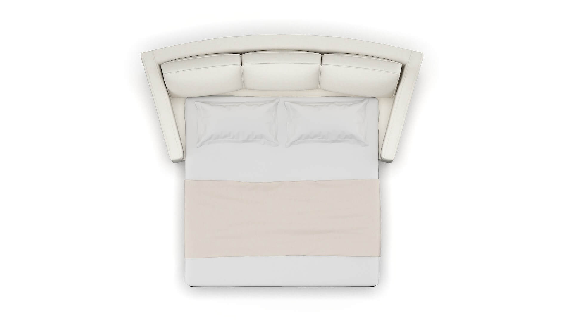 Sanda Catalina Ivory Sofa Sleeper Espresso legs 3