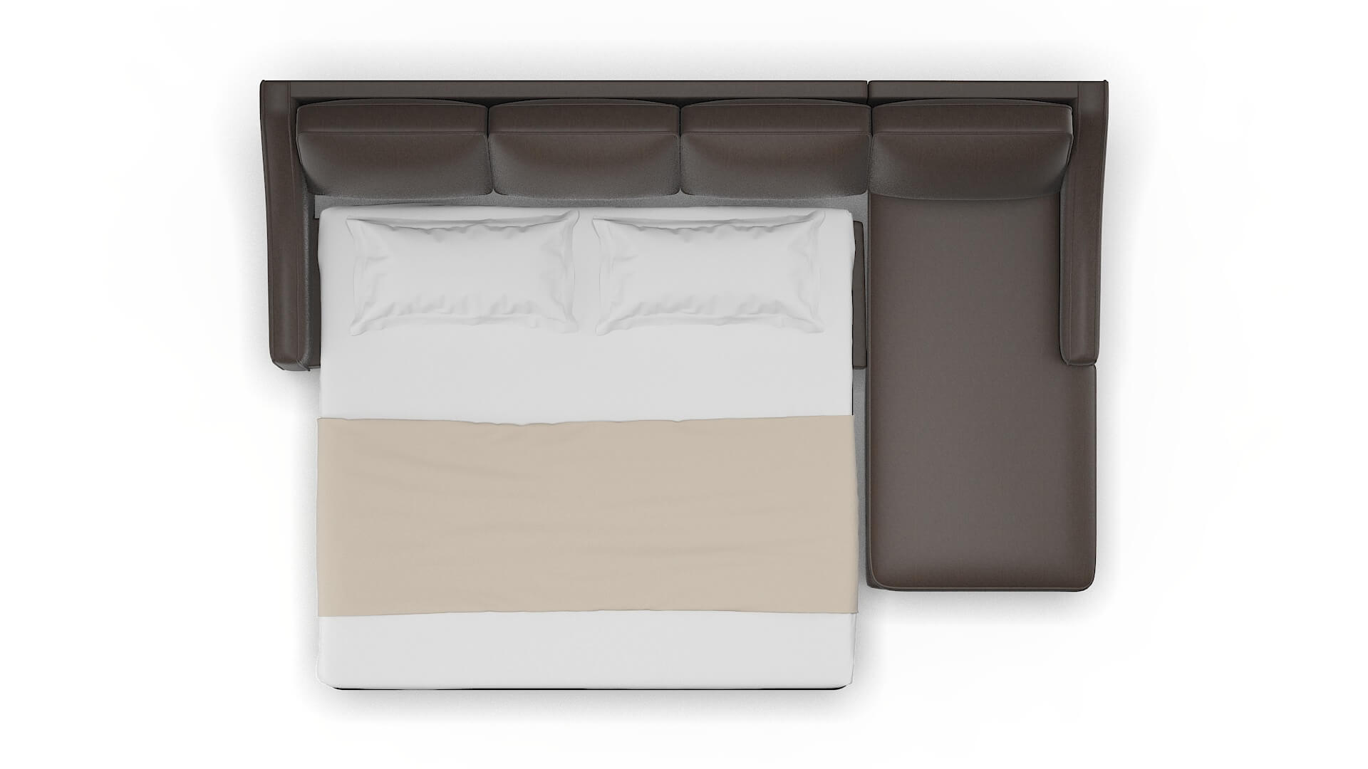 Sanda Cosmo Chocolate Panel Sleeper Espresso legs 3