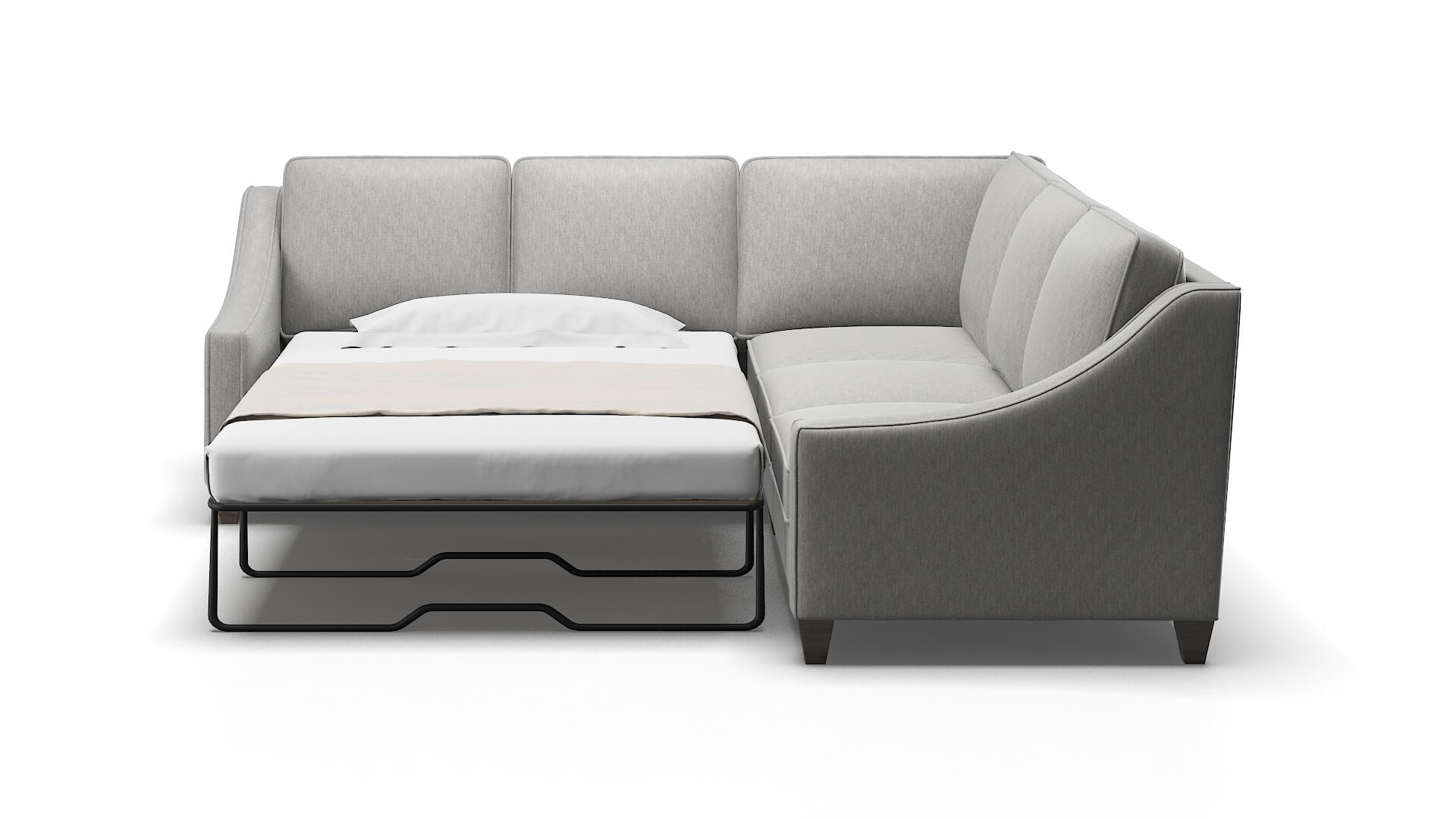 Sanda Cosmo Steel Sectional Sleeper Espresso legs 1