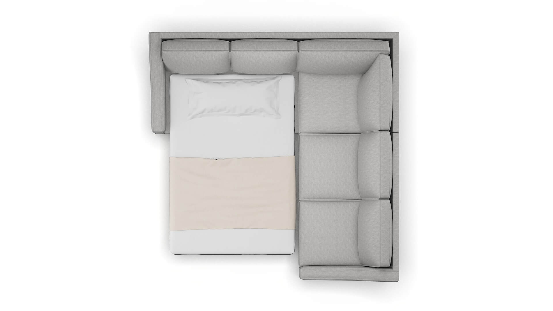 Sanda Cosmo Steel Sectional Sleeper Espresso legs 3