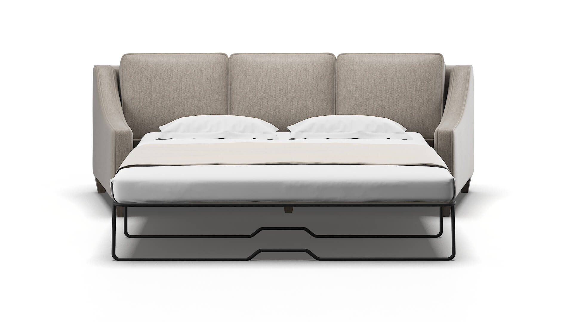 Sanda Cosmo Taupe Sofa Sleeper Espresso legs 1