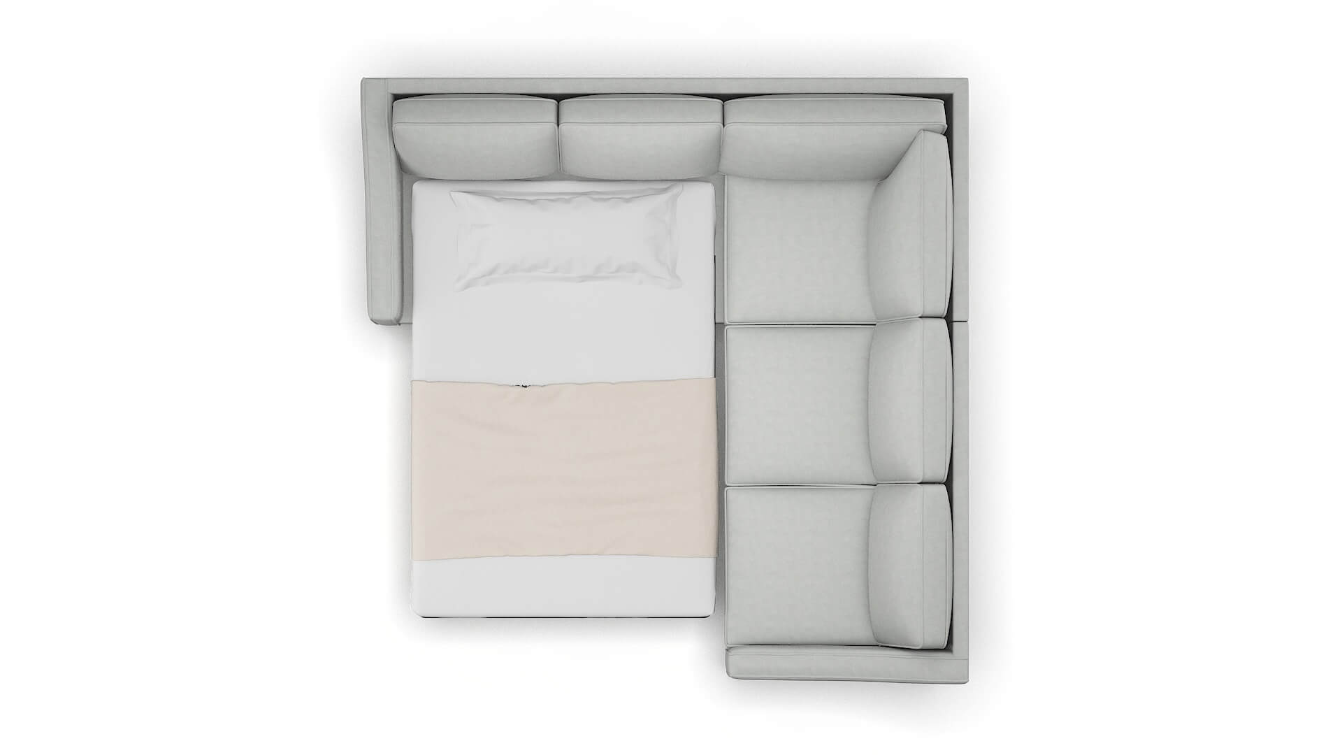 Sanda Dawson Platinum Sectional Sleeper Espresso legs 3