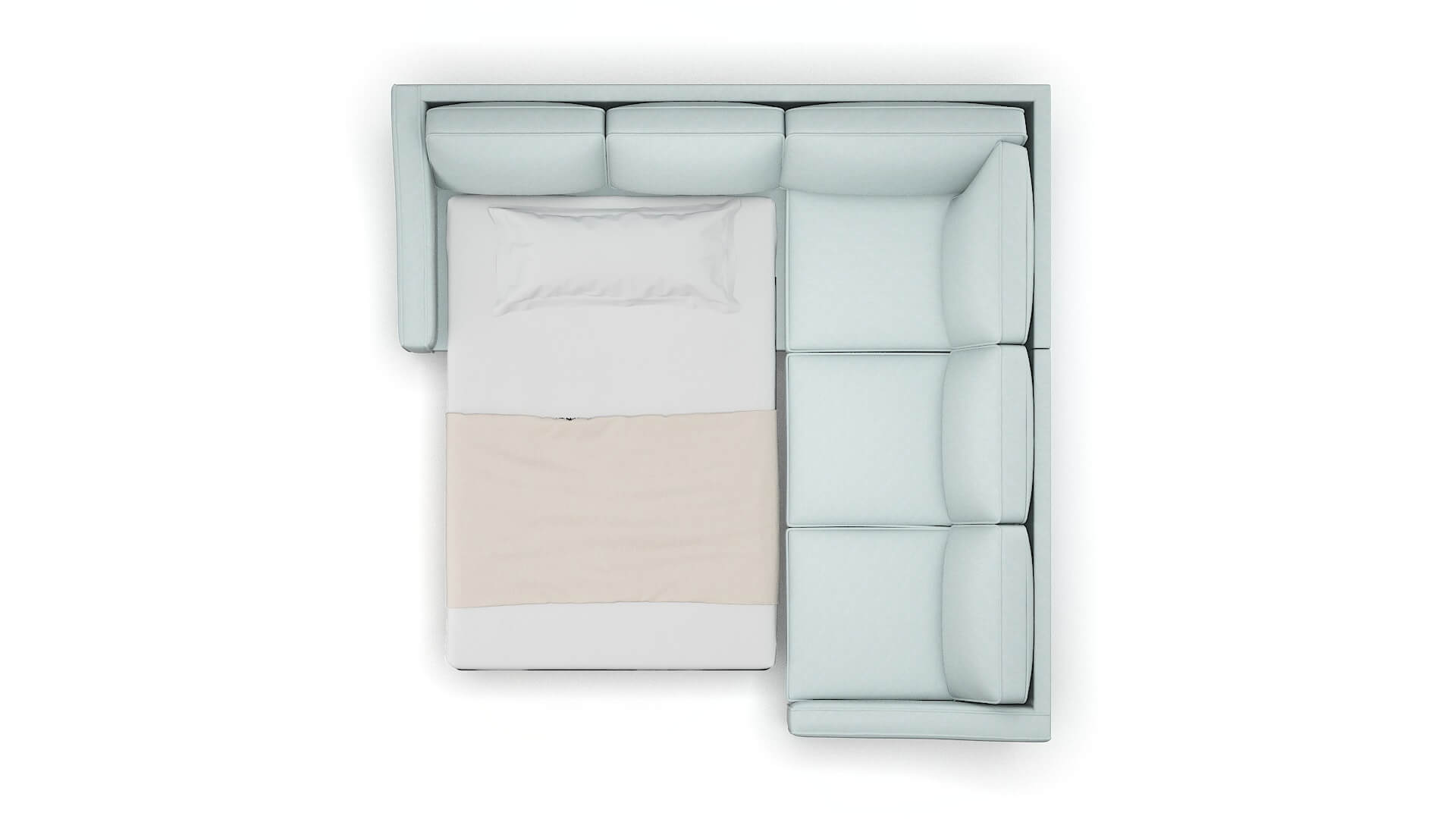 Sanda Elliot Spa Sectional Sleeper Espresso legs 3