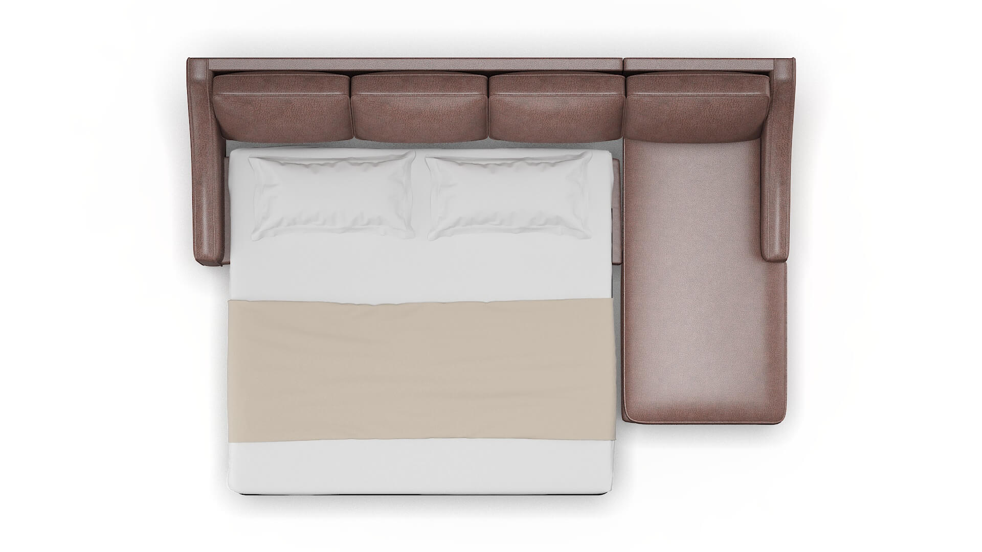 Sanda Ford Brown Panel Sleeper Espresso legs 3