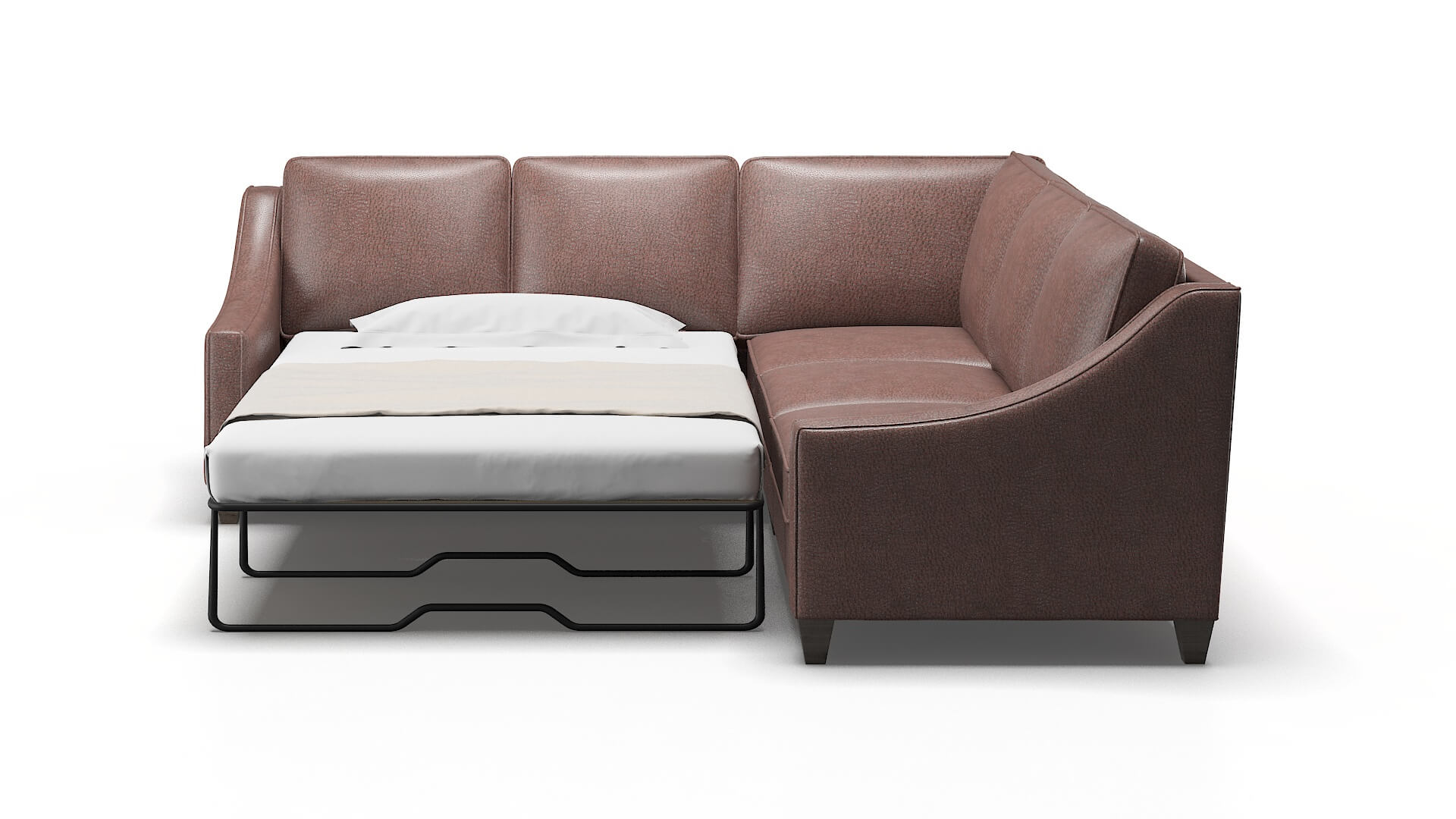 Sanda Ford Brown Sectional Sleeper Espresso legs 1