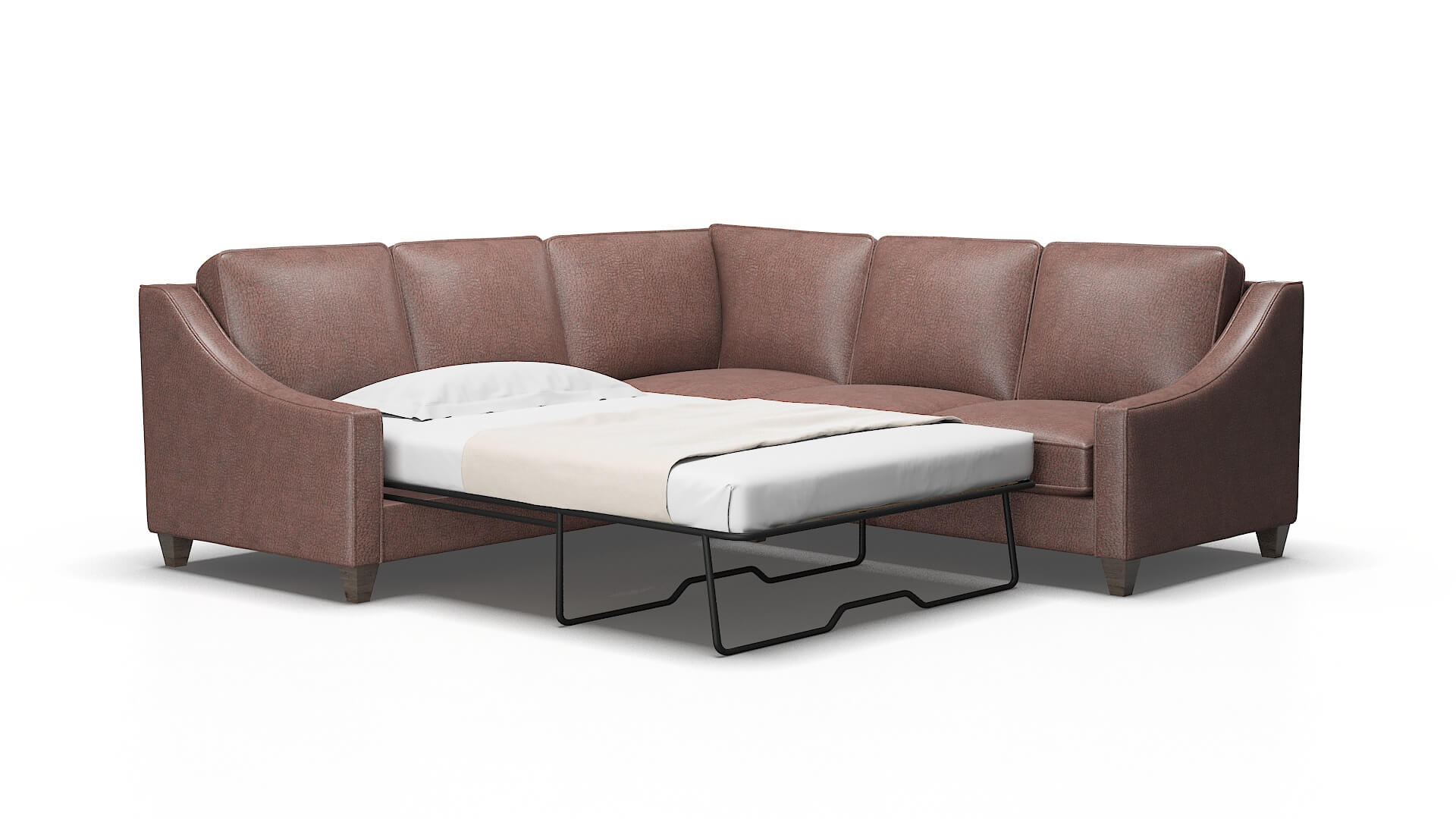 Sanda Ford brown Sectional sleeper Espresso Legs  2