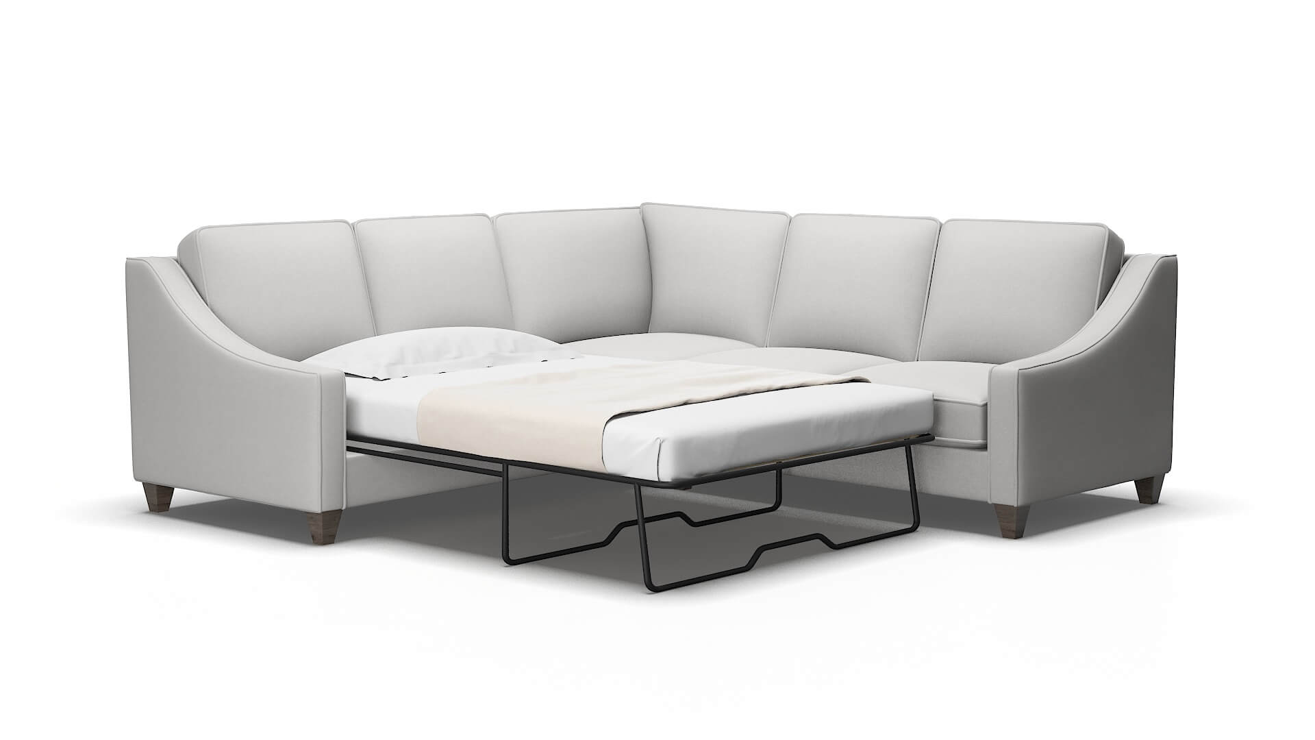 Sanda Geo sterling Sectional sleeper Espresso Legs  2