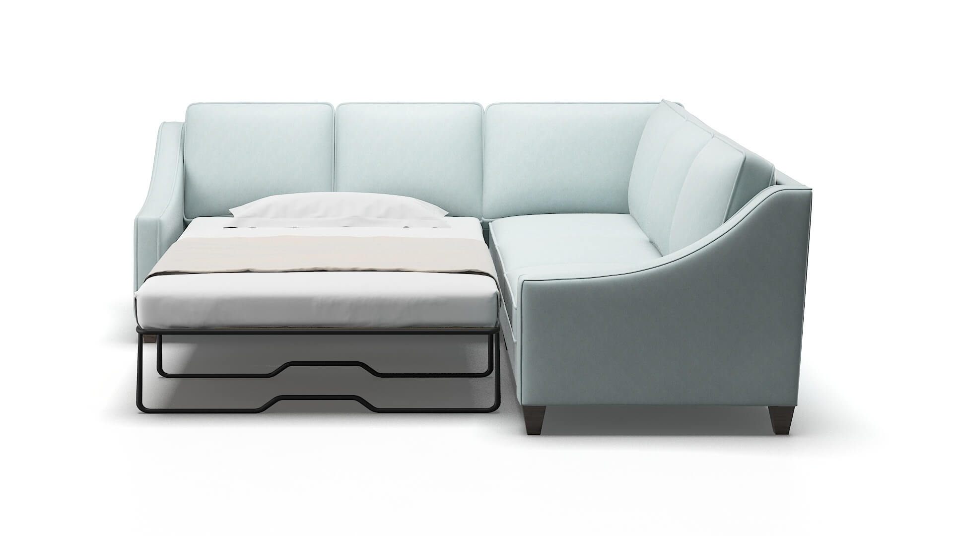 Sanda Hepburn Peridot Sectional Sleeper Espresso legs 1