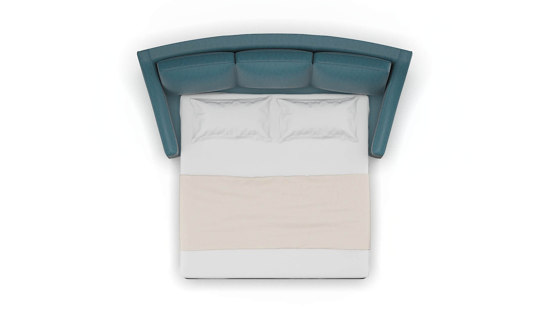 Sanda Hepburn Teal Sofa Sleeper Espresso legs 3