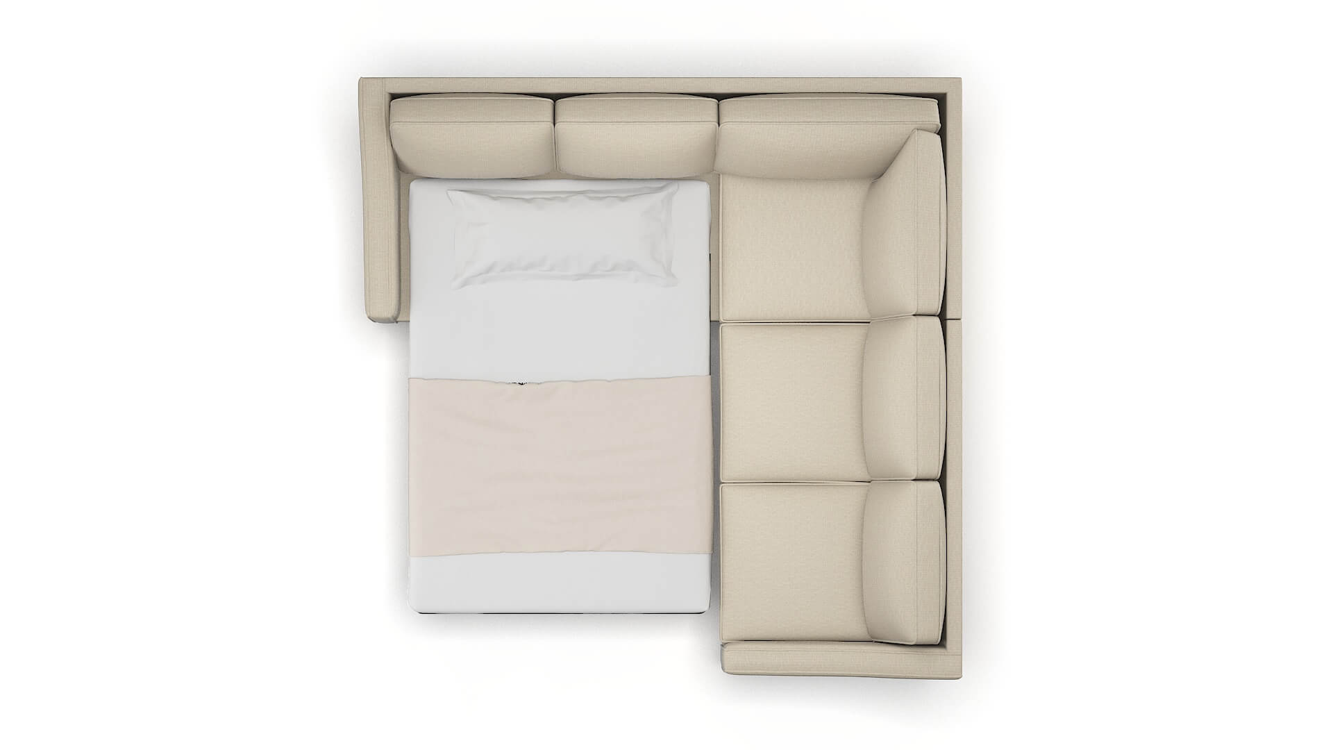 Sanda Insight Barley Sectional Sleeper Espresso legs 3