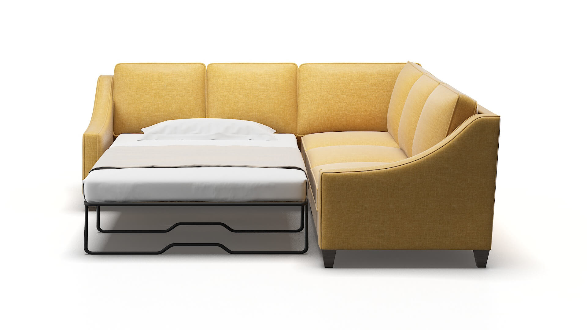 Sanda Insight Citronella Sectional Sleeper Espresso legs 1