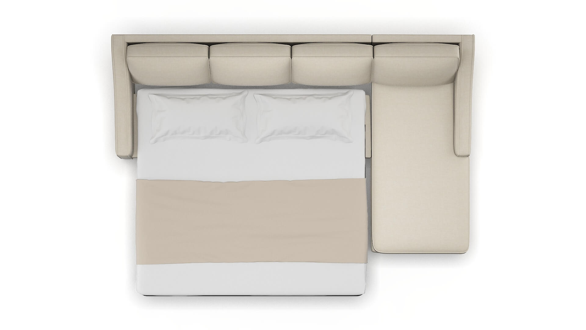 Sanda Keylargo Almond Panel Sleeper Espresso legs 3