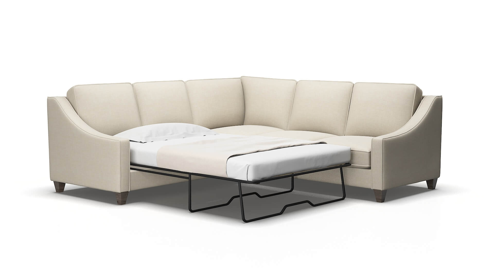 Sanda Keylargo almond Sectional sleeper Espresso Legs  2