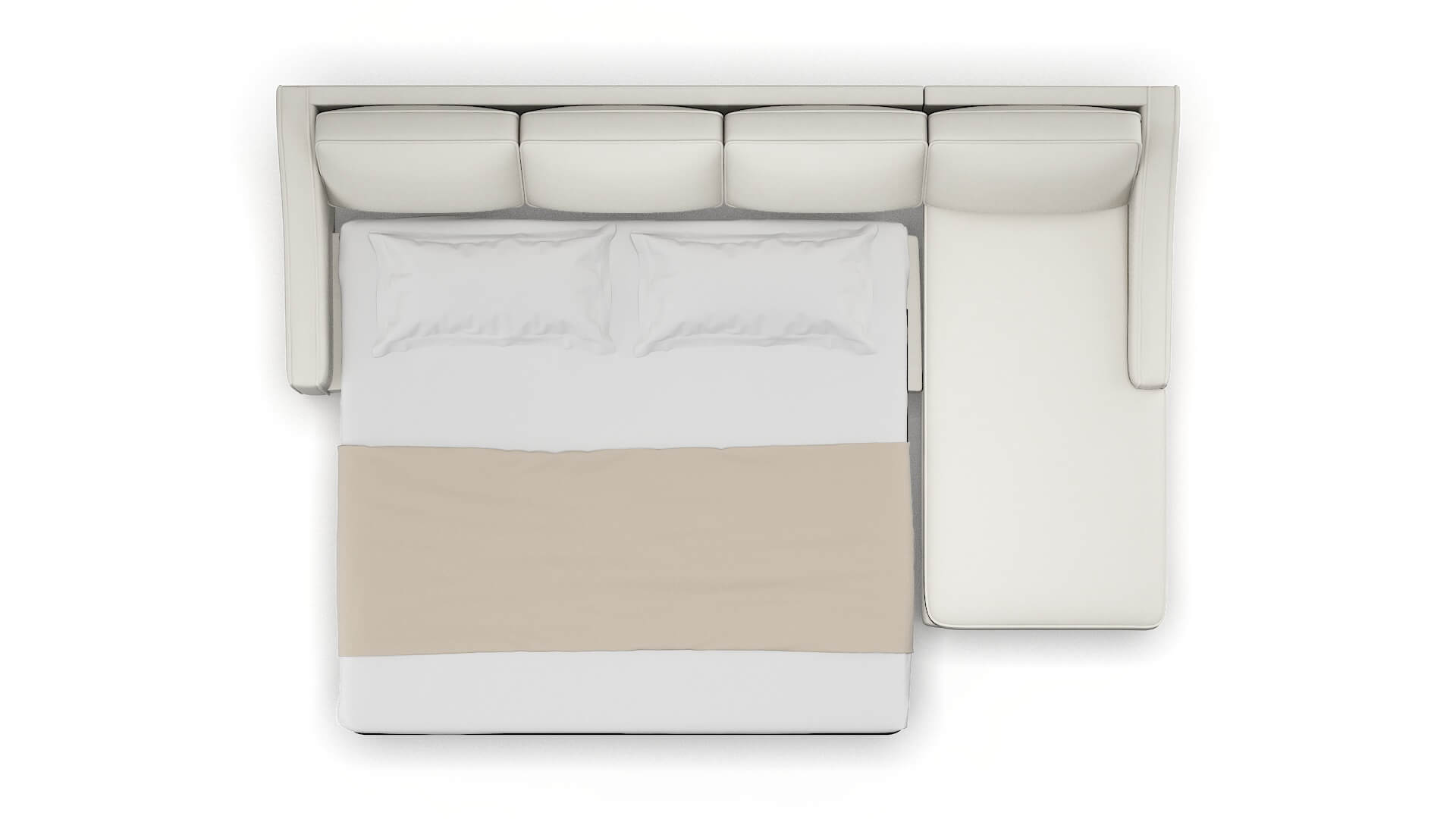 Sanda Keylargo Oatmeal Panel Sleeper Espresso legs 3