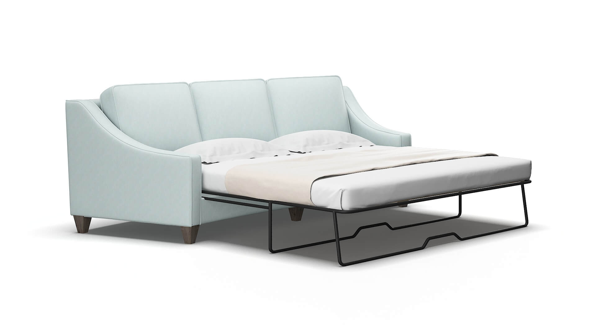 Sanda Leslie robins_egg Sofa sleeper Espresso Legs  2