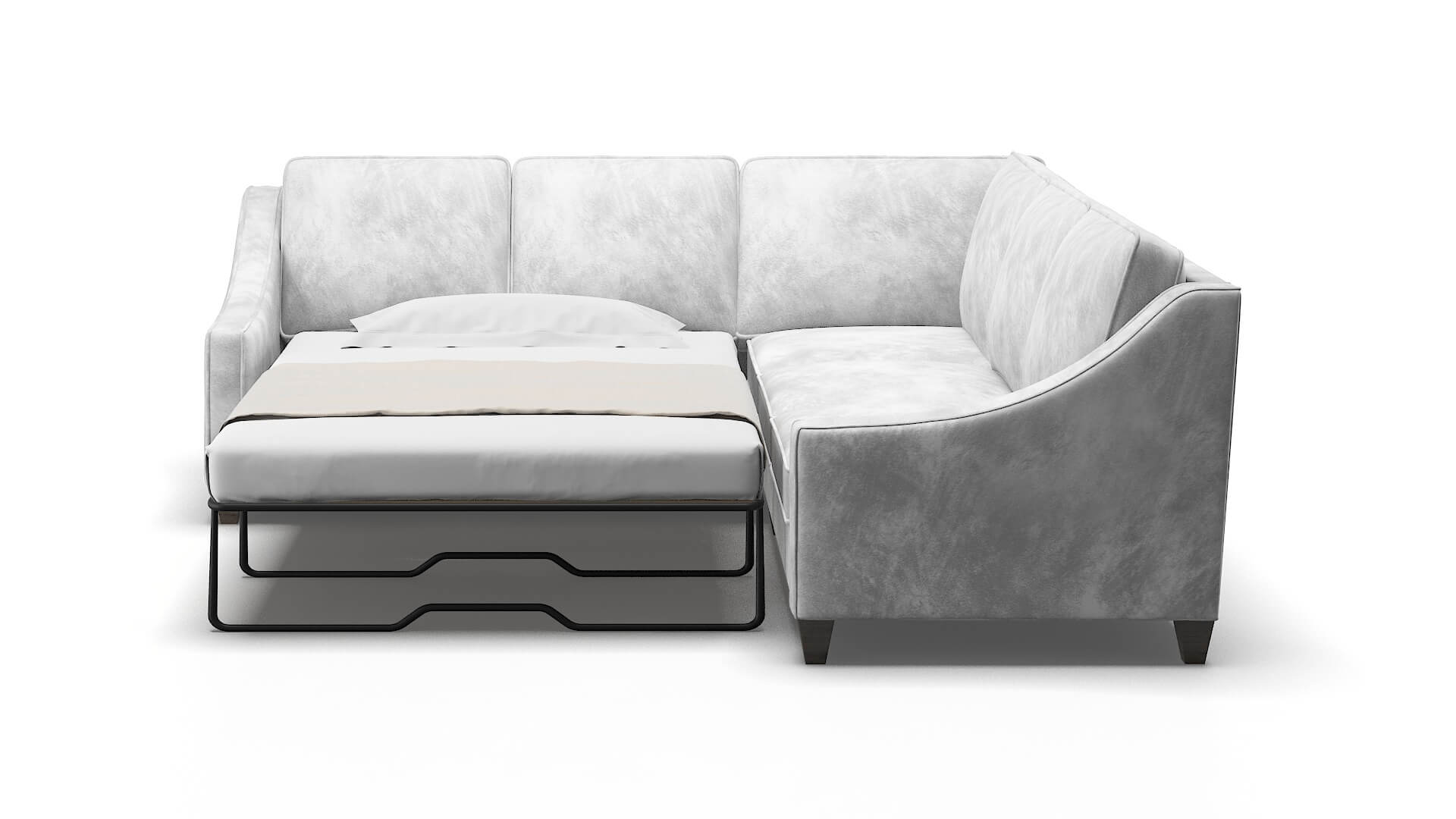 Sanda Loft Snowfall Sectional Sleeper Espresso legs 1