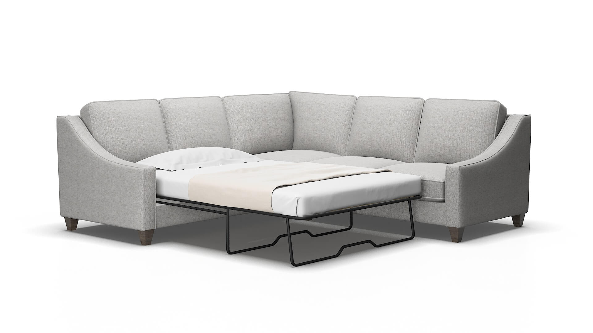 Sanda Malibu dove Sectional sleeper Espresso Legs  2