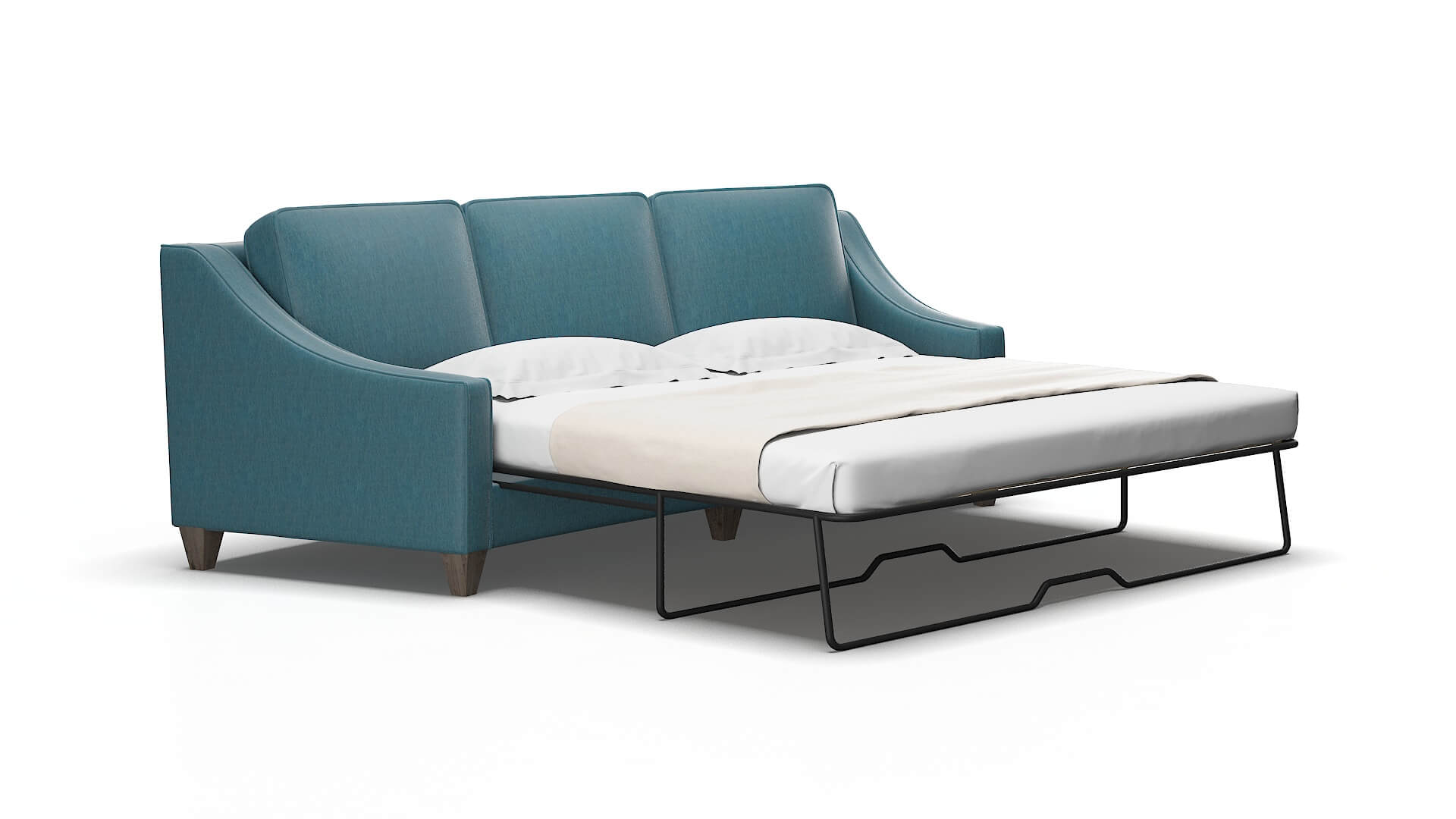 Sanda Merit Peacock Sofa Sleeper Espresso legs 2