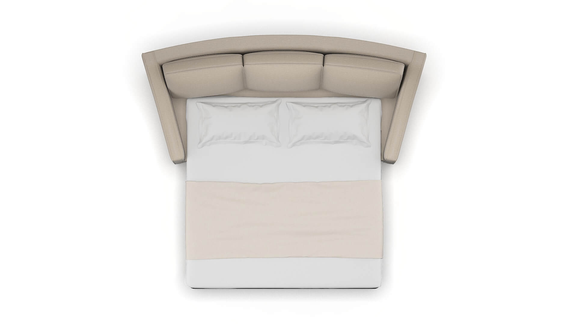 Sanda Naples Almond Sofa Sleeper Espresso legs 3