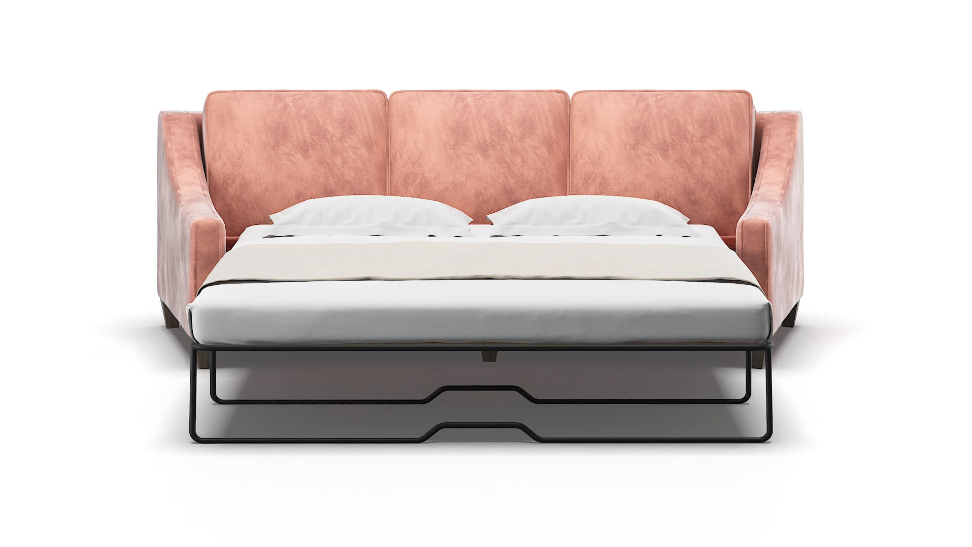 Sanda Naples Blush Sofa Sleeper Espresso legs 1
