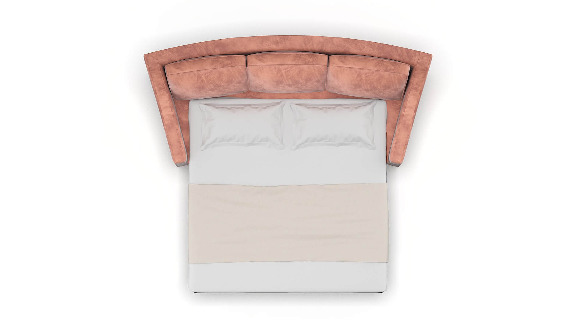 Sanda Naples Blush Sofa Sleeper Espresso legs 3