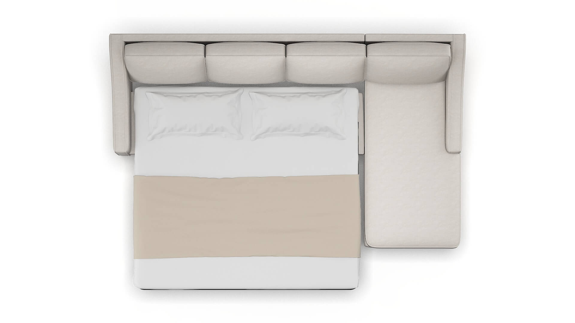 Sanda Noble Grey Panel Sleeper Espresso legs 3