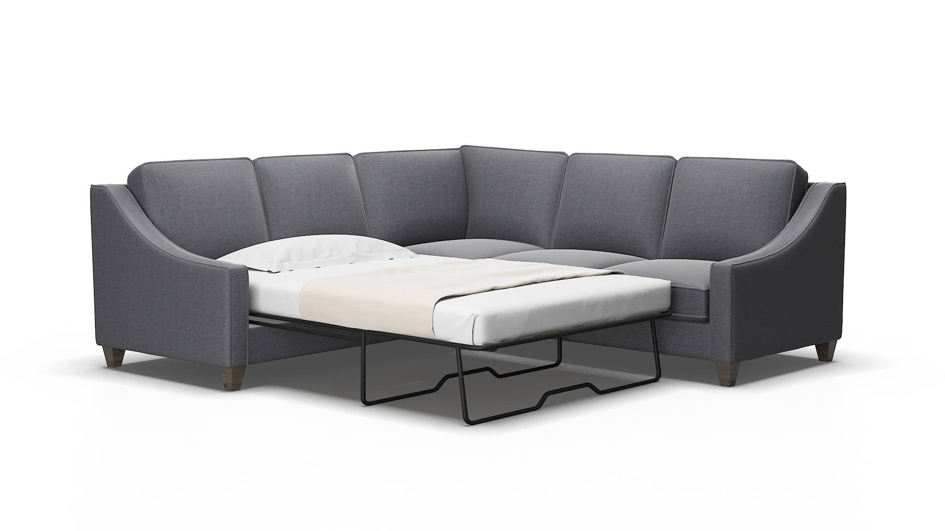 Sanda Notion Graphite Sectional Sleeper Espresso legs 2