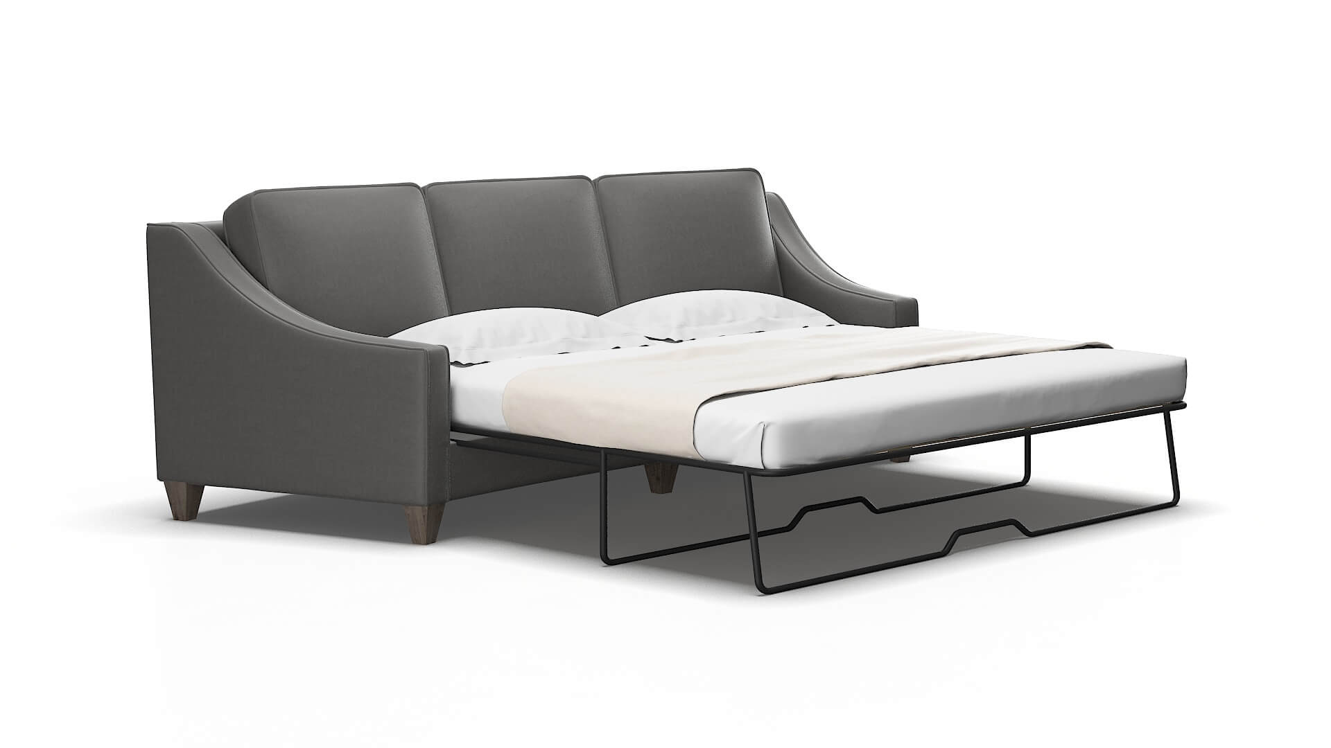 Sanda Oakley Charcoal Sofa Sleeper Espresso legs 2