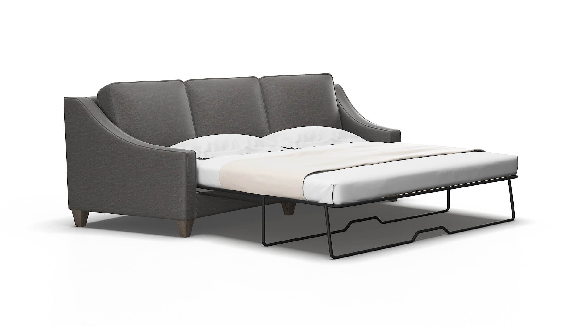 Sanda Oscar Grey Sofa Sleeper Espresso legs 2