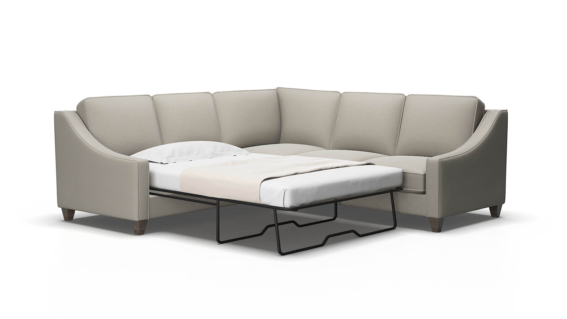 Sanda Oscar silver Sectional sleeper Espresso Legs  2