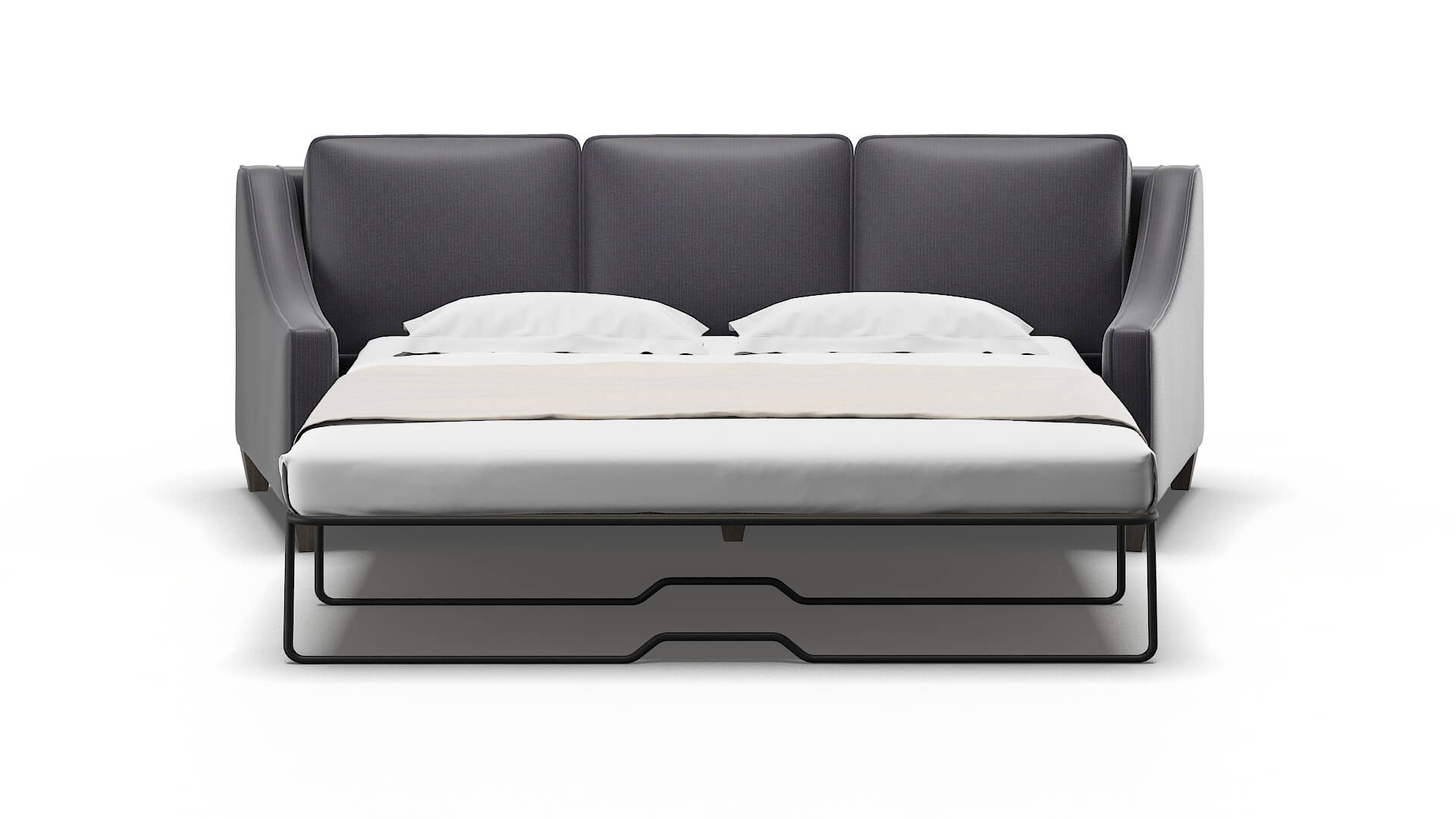 Sanda Parker Charcoal Sofa Sleeper Espresso legs 1