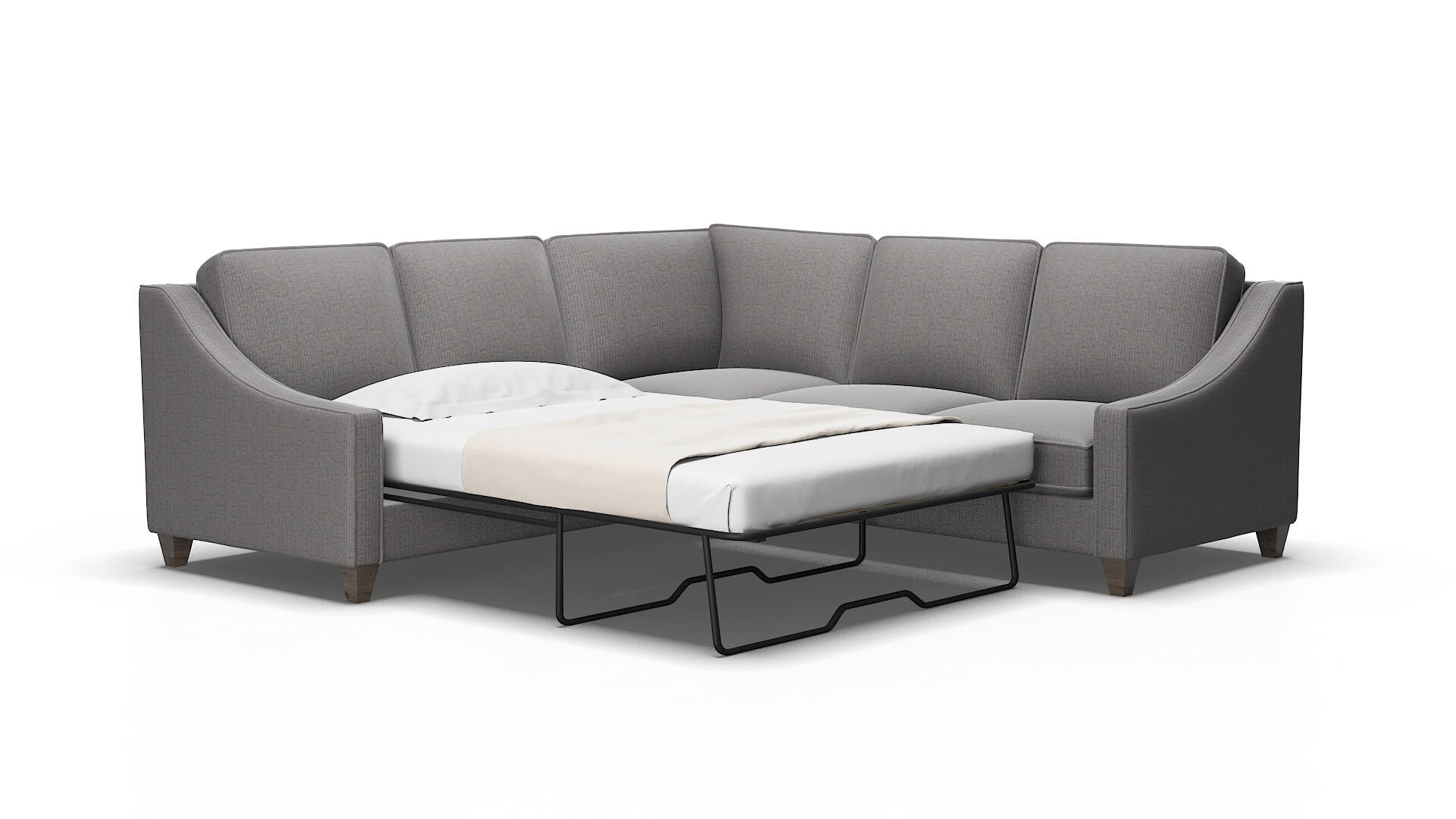 Sanda Parker graphite Sectional sleeper Espresso Legs  2