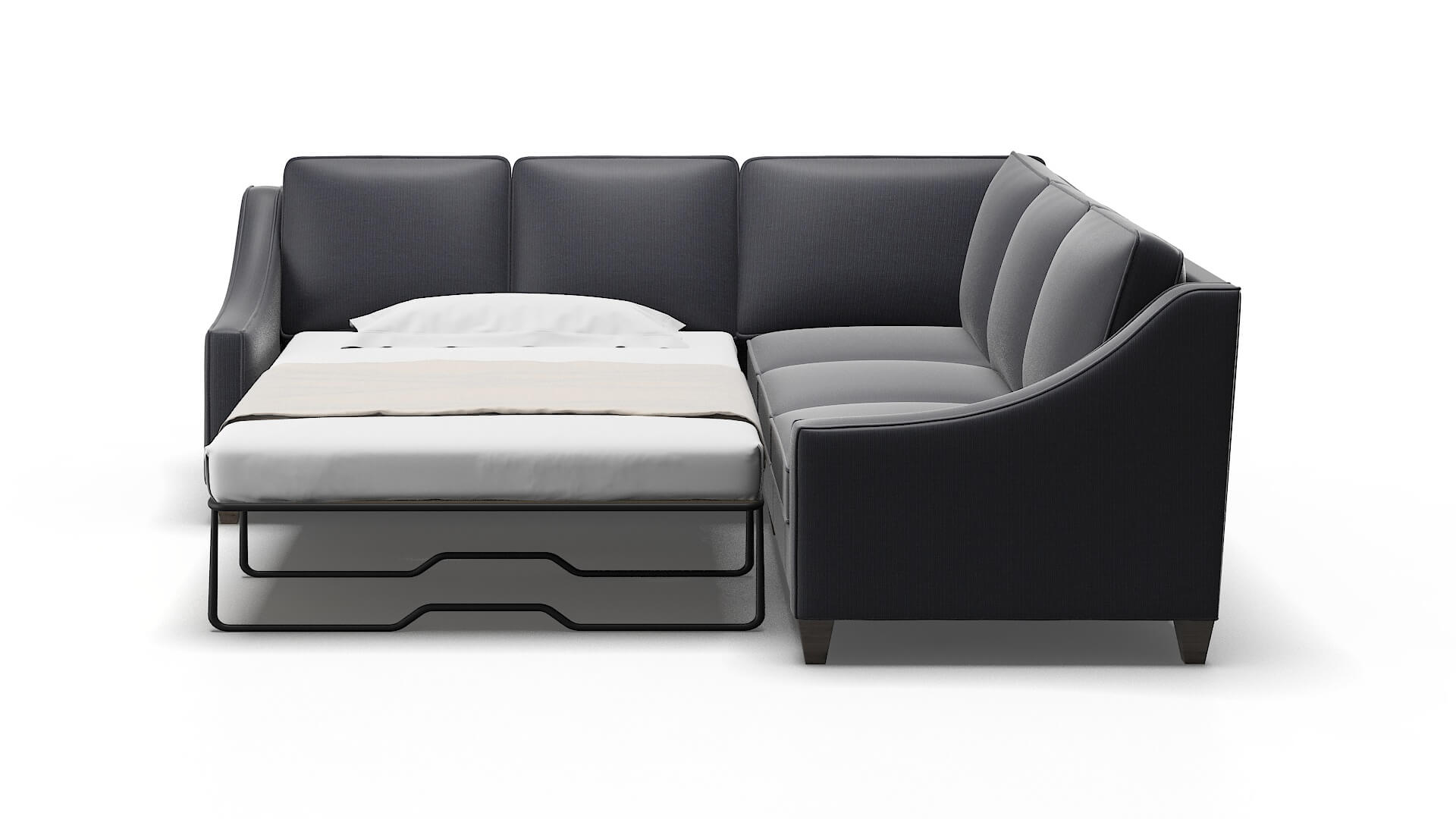 Sanda Parker Midnight Sectional Sleeper Espresso legs 1