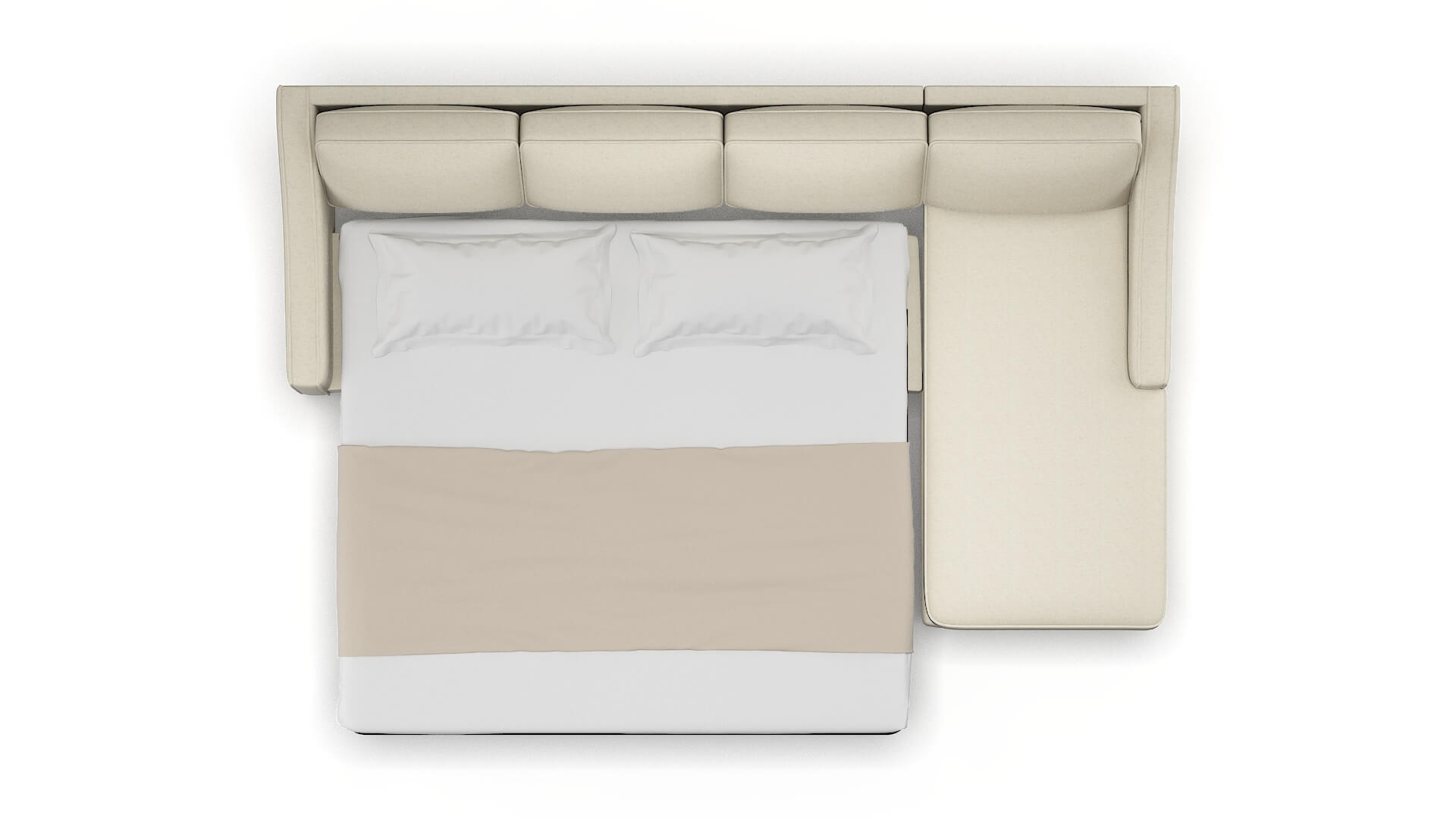 Sanda Phoenix Ivory Panel Sleeper Espresso legs 3