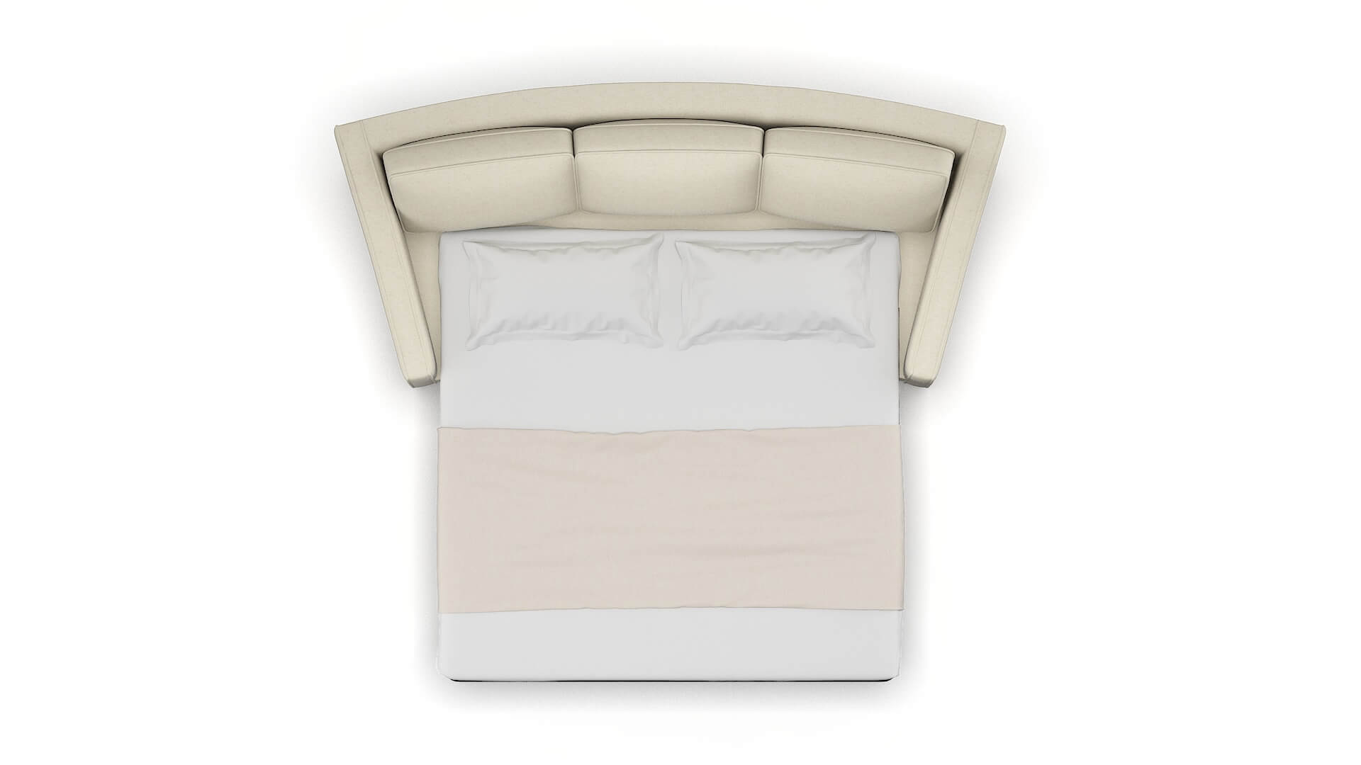 Sanda Phoenix Ivory Sofa Sleeper Espresso legs 3