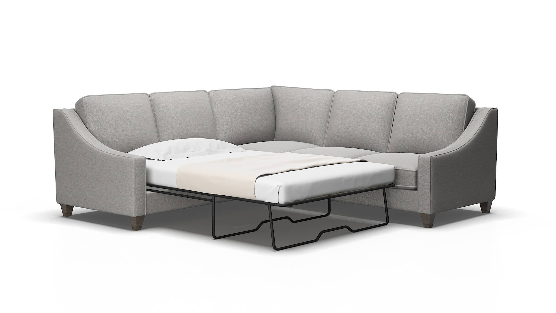 Sanda Phoenix smoke Sectional sleeper Espresso Legs  2