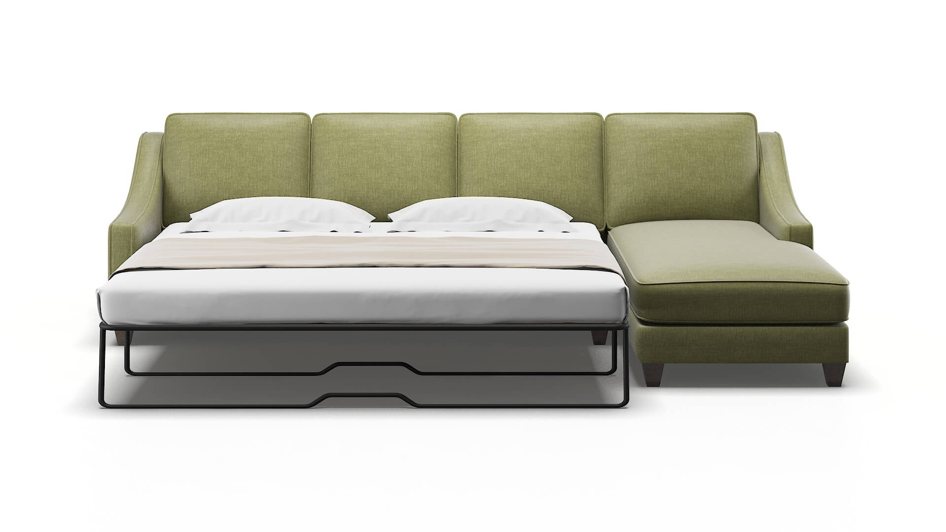 Sanda Portland Basil Panel Sleeper Espresso legs 1