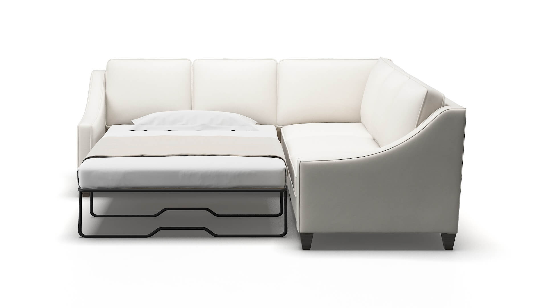 Sanda Redondo Pearl Sectional Sleeper Espresso legs 1