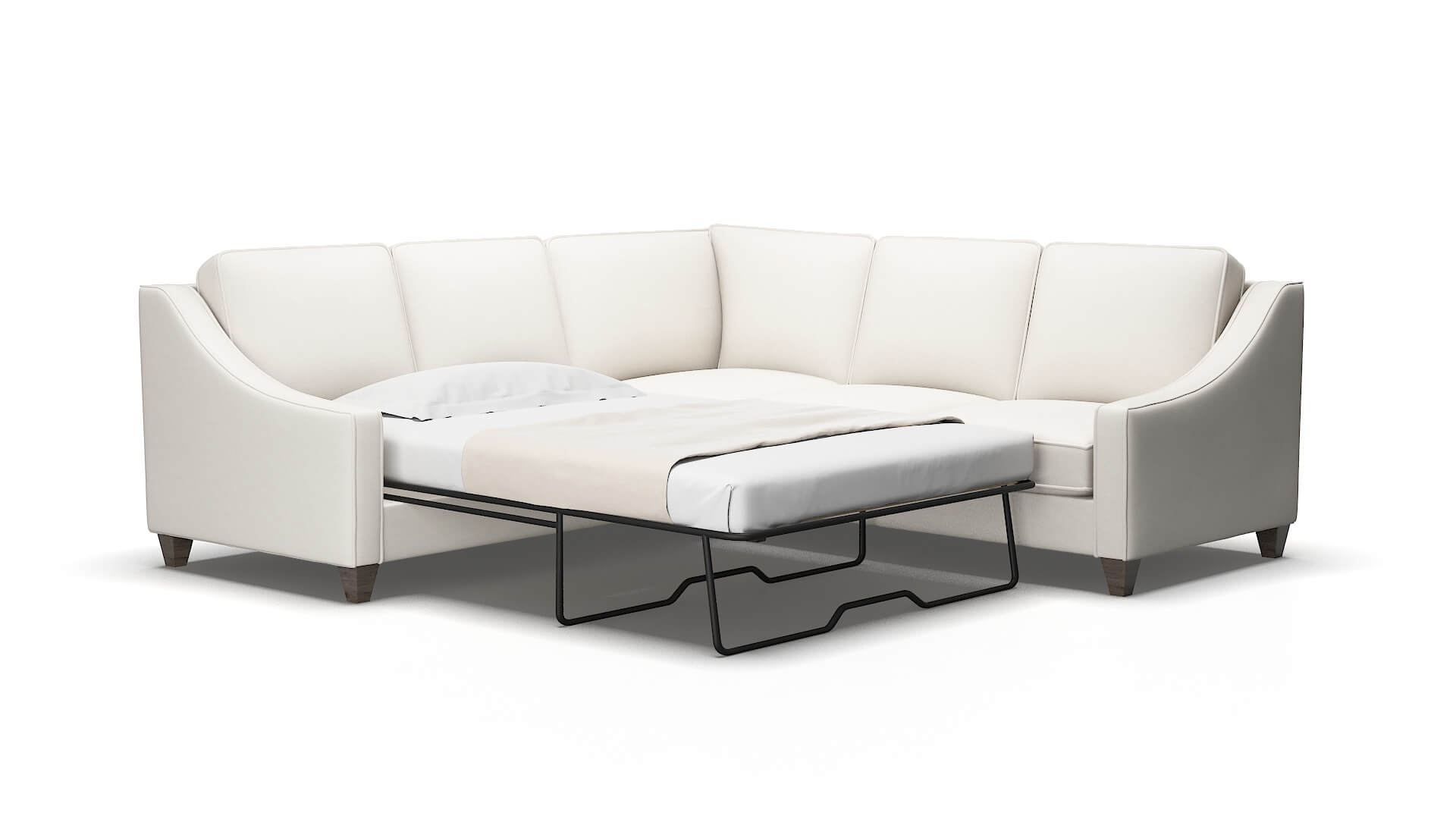 Sanda Redondo Pearl Sectional Sleeper Espresso legs 2